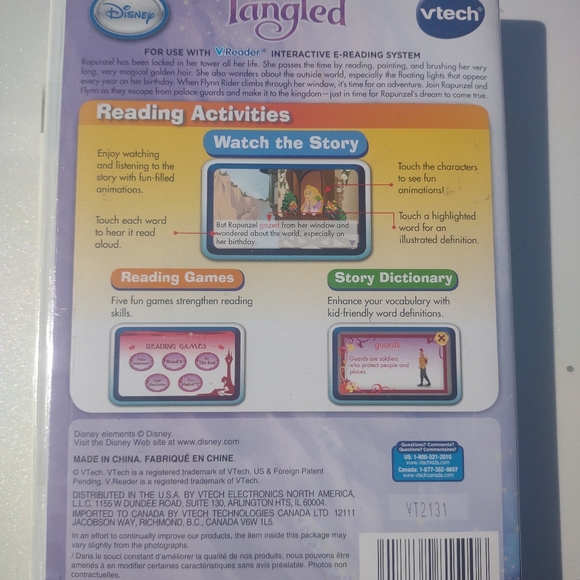 🆕 DISNEY Tangled VTech V.Reader Software Kids Interactive Game - Picture 7 of 7